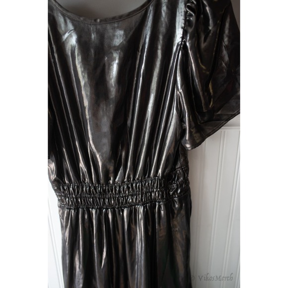 Anthropologie The Somerset Maxi Dress Small Metallic Shine Edition NEW - Picture 6 of 7